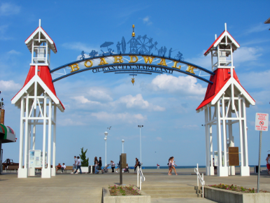 Downtown Ocean City MD Boardwalk entrance