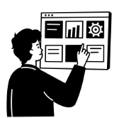 icon showing a character mapping out their strategy and managing an ocean city md vacation rental